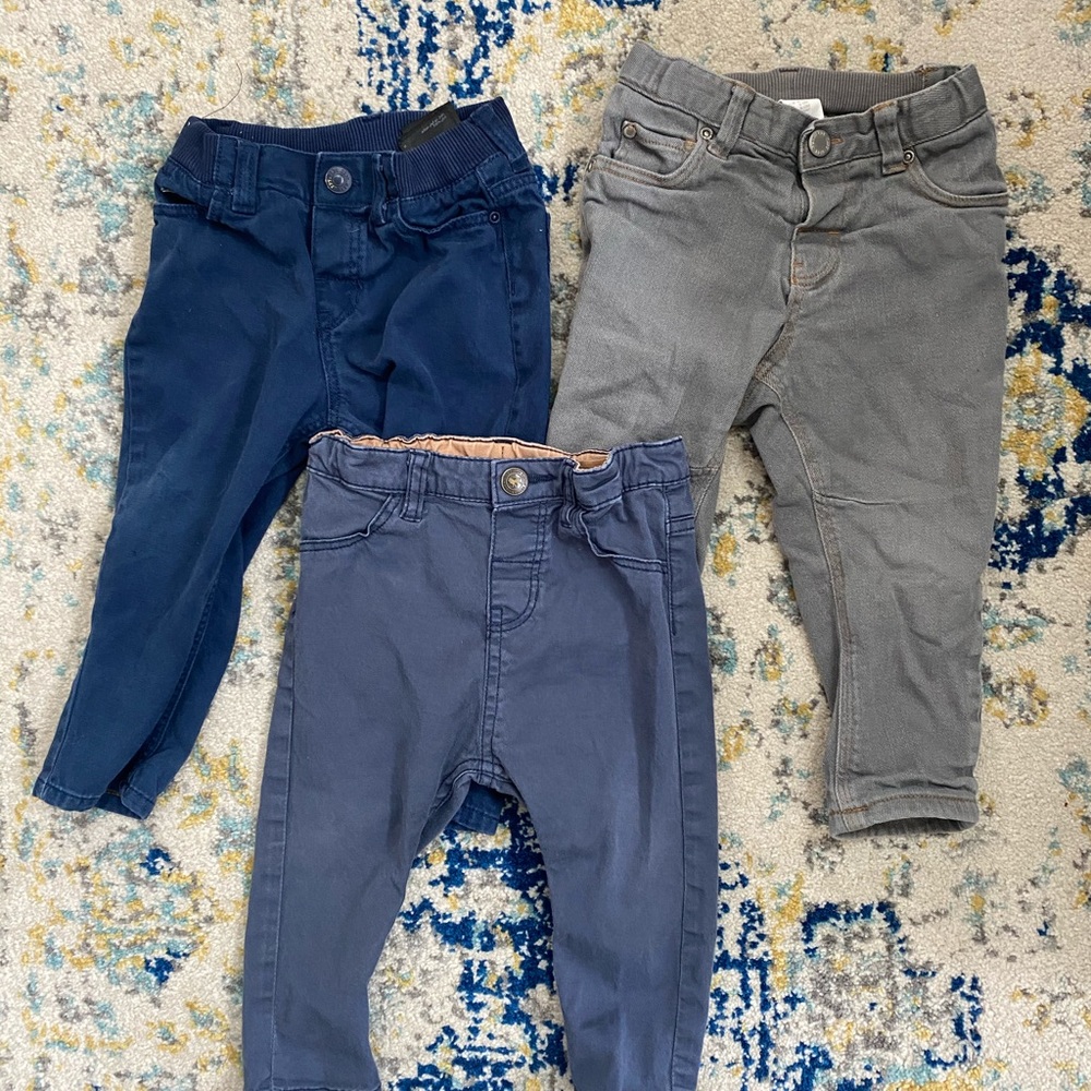 Gently used H&M Boys pants bundle 9-12M